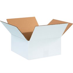 12 x 12 x 6" White Corrugated Boxes