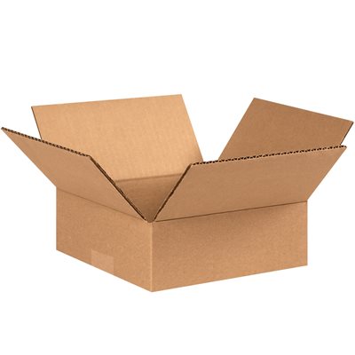 9 x 9 x 3" Flat Corrugated Boxes