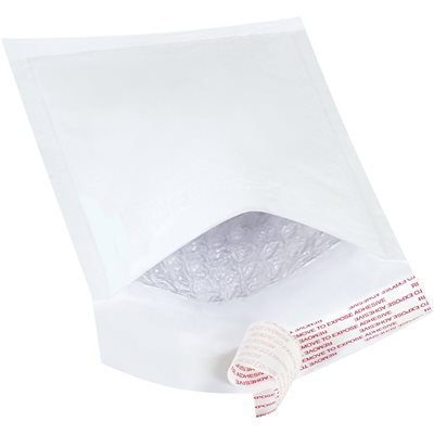 4 x 8" White (25 Pack) #000 Self-Seal Bubble Mailers