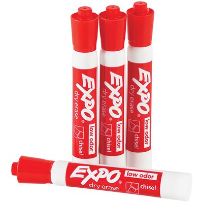 Expo® Red Dry Erase Markers