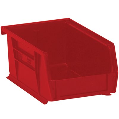 9 1/4 x 6 x 5" Red Plastic Stack & Hang Bin Boxes