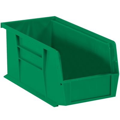 10 7/8 x 5 1/2 x 5" Green Plastic Stack & Hang Bin Boxes