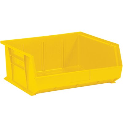 14 3/4 x 16 1/2 x 7" Yellow Plastic Stack & Hang Bin Boxes