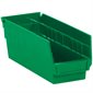 11 5/8 x 4 1/8 x 4" Green Plastic Shelf Bin Boxes