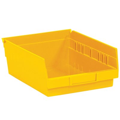11 5/8 x 8 3/8 x 4" Yellow Plastic Shelf Bin Boxes