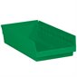17 7/8 x 11 1/8 x 4" Green Plastic Shelf Bin Boxes