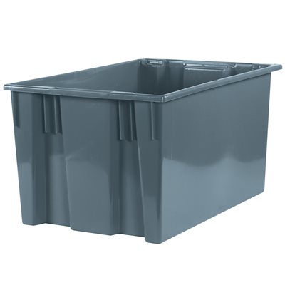 26 5/8 x 18 1/4 x 14 7/8" Gray Stack & Nest Containers