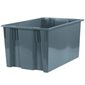 26 5/8 x 18 1/4 x 14 7/8" Gray Stack & Nest Containers