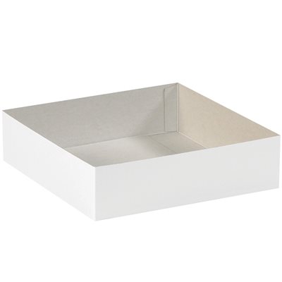 12 x 12 x 3" White Deluxe Gift Box Bottoms