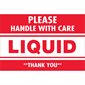 2 x 3" - "Please Handle With Care - Liquid - Thank You" Labels