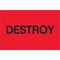 2 x 3" - "Destroy" (Fluorescent Red) Labels