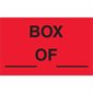 1 1/4 x 2" - "Box ___ Of ___" (Fluorescent Red) Labels