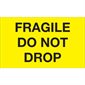 3 x 5" - "Fragile - Do Not Drop" (Fluorescent Yellow) Labels