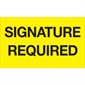 3 x 5" - "Signature Required" (Fluorescent Yellow) Labels