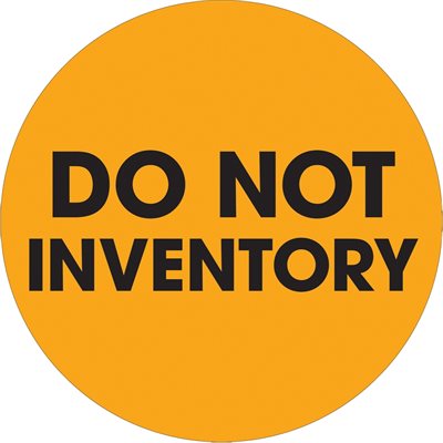 2" Circle - "Do Not Inventory" Fluorescent Orange Labels