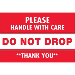 2 x 3" - "Do Not Drop" Labels