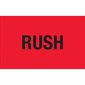 1 1/4 x 2" - "Rush" (Fluorescent Red) Labels