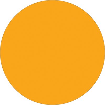 1" Circle - Fluorescent Orange Removable Labels