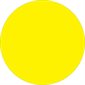 1" Circle - Fluorescent Yellow Removable Labels