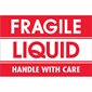 2 x 3" - "Fragile - Liquid - Handle With Care" Labels