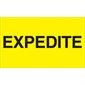 3 x 5" - "Expedite" (Fluorescent Yellow) Labels