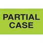 3 x 5" - "Partial Case" (Fluorescent Green) Labels