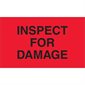 3 x 5" - "Inspect For Damage" (Fluorescent Red) Labels