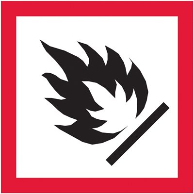 2 x 2" Pictogram - Flame Labels