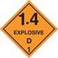 4 x 4" - "Explosive - 1.4D - 1 Labels