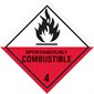 4 x 4" - "Spontaneously Combustible - 4" Labels