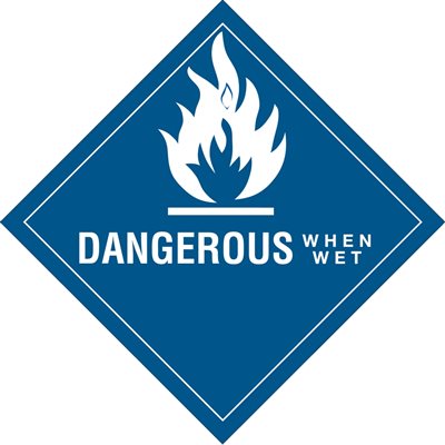 4 x 4" - "Dangerous When Wet" Labels