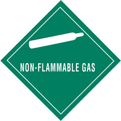 4 x 4" - "Non-Flammable Gas" Labels