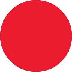 3/4" Fluorescent Red Inventory Circle Labels