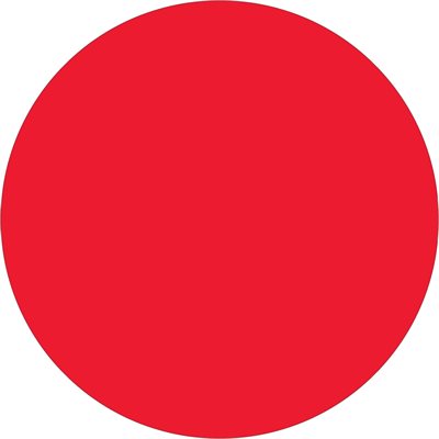 1" Fluorescent Red Inventory Circle Labels