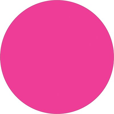 1" Fluorescent Pink Inventory Circle Labels