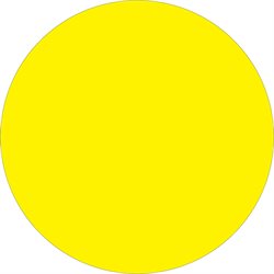1" Fluorescent Yellow Inventory Circle Labels