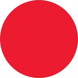1 1/2" Fluorescent Red Inventory Circle Labels