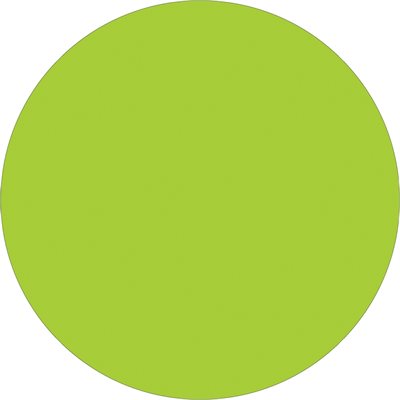 1 1/2" Fluorescent Green Inventory Circle Labels