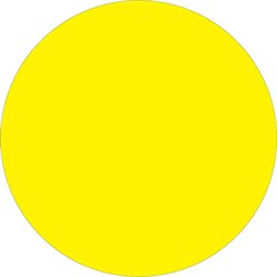 2" Fluorescent Yellow Inventory Circle Labels