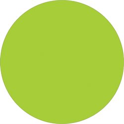 4" Fluorescent Green Inventory Circle Labels