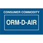 1 3/8 x 2 1/4" - "Consumer Commodity ORM-D-AIR" Labels