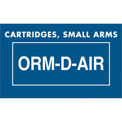 1 3/8 x 2 1/4" - "Cartridges, Small Arms ORM-D-AIR" Labels