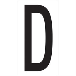 3 1/2" "D" Vinyl Warehouse Letter Labels