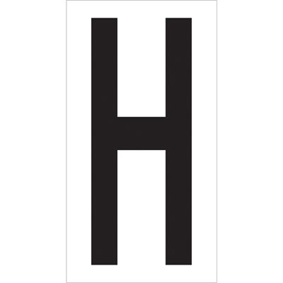 3 1/2" "H" Vinyl Warehouse Letter Labels