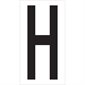 3 1/2" "H" Vinyl Warehouse Letter Labels