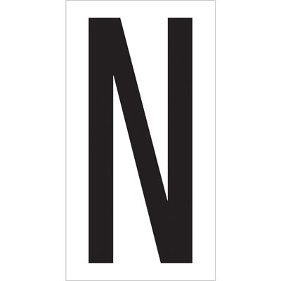 3 1/2" "N" Vinyl Warehouse Letter Labels