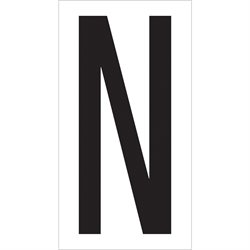 3 1/2" "N" Vinyl Warehouse Letter Labels