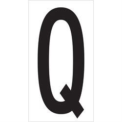 3 1/2" "Q" Vinyl Warehouse Letter Labels