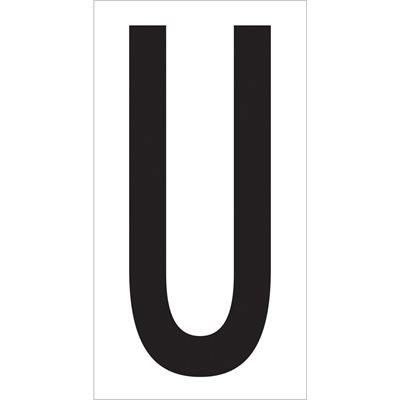 3 1/2" "U" Vinyl Warehouse Letter Labels