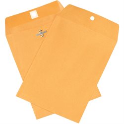 6 1/2 x 9 1/2" Kraft Clasp Envelopes